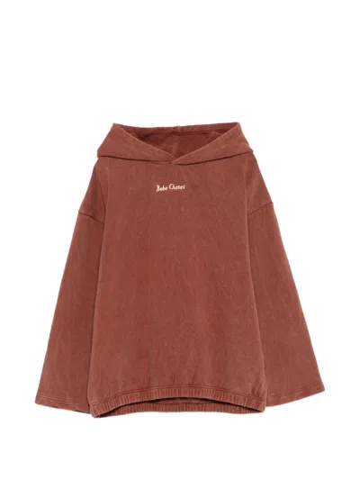 Bobo Choses Kids' Logo-embroidered Hoodie In Brown