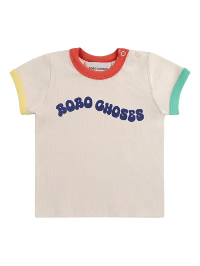 BOBO CHOSES LOGO刺绣T恤