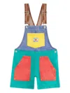 Bobo Choses Multicolor Dungarees For Kids In Blue
