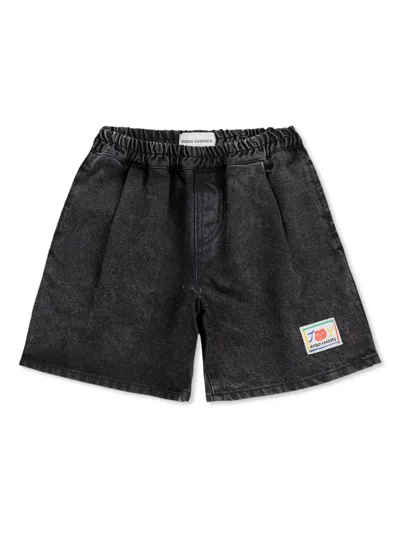 Bobo Choses Kids' Logo Patch Shorts In Dark Grey