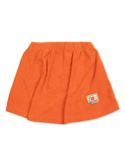 Bobo Choses Kids' Logo-patch Skirt In Orange