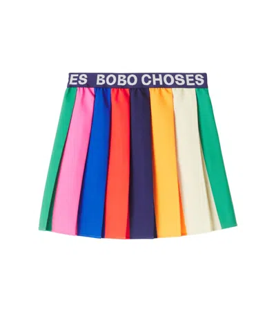 Bobo Choses Kids' Logo Pleated Skirt In Multi