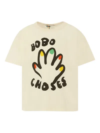 Bobo Choses Kids' Logo-print Cotton T-shirt In Neutral