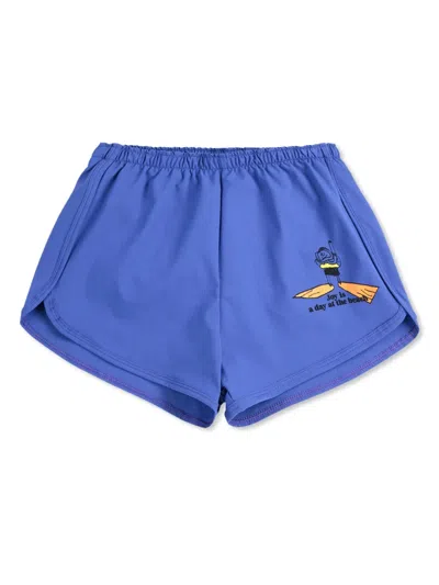 Bobo Choses Kids' Logo-print Shorts In Blue