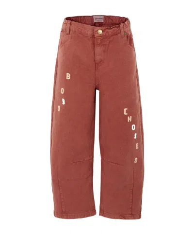 Bobo Choses Kids' Logo-print Trousers In Brown