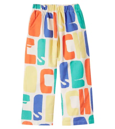 Bobo Choses Kids' Logo Printed Cotton Pants In Multi