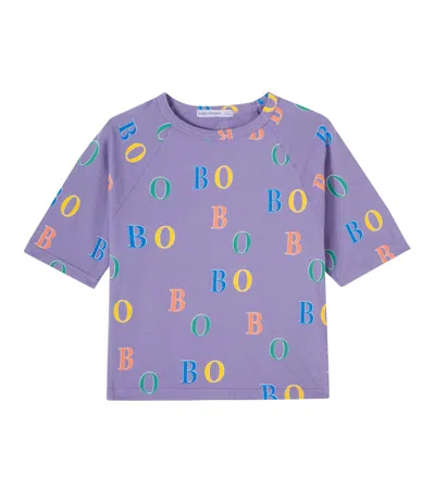 Bobo Choses Kids' Logo Printed Cotton T-shirt In Purple