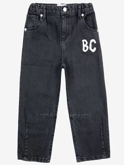 Bobo Choses Logo-embroidered Black Cotton Jeans