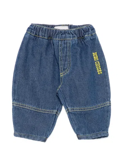 Bobo Choses Babies' Logo-embroidered Jeans In Blue