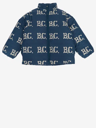Bobo Choses Kids'  Logo-embroidered Recycled Polyamide Puffer Jacket In Blue