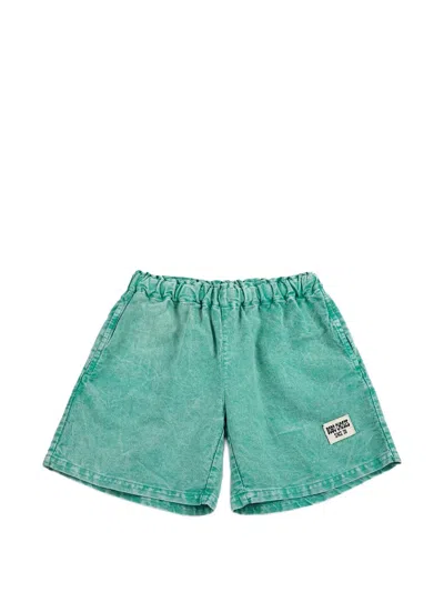Bobo Choses Kids' Logo-patch Elasticated Shorts In Green