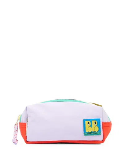 Bobo Choses Kids' Logo-patch Panelled Pencil Case In Purple