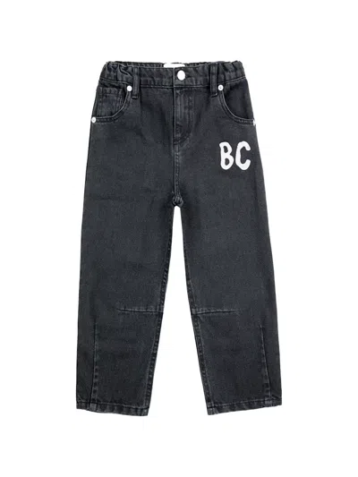 Bobo Choses Kids' Logo-print Cotton Jeans In Gold