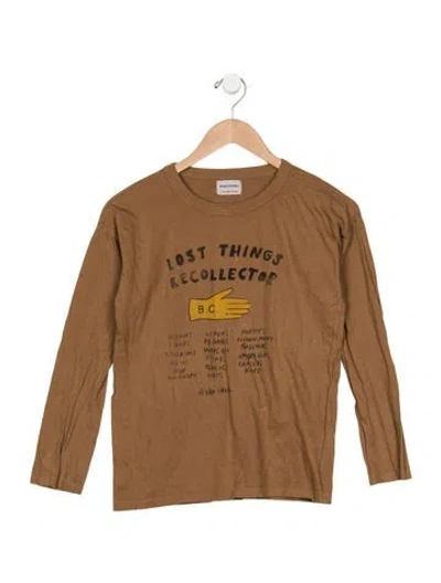 Pre-owned Bobo Choses Kids' Long Sleeve Graphic Tee In Brown