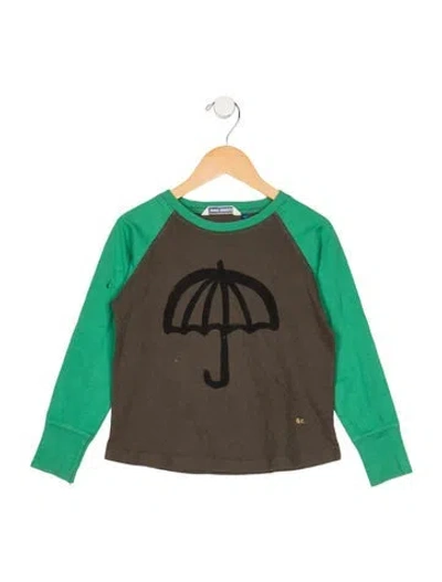 Pre-owned Bobo Choses Kids' Long Sleeve Graphic Tee In Brown/green