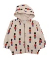 Bobo Choses Baby Little Tin Soldiers All Over Zipped Sweatshirt In Nude