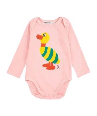 Bobo Choses Kids' Long-sleeved Jumpsuit In Pink