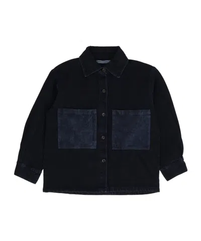 Bobo Choses Kids' Long-sleeve Denim Shirt In Blue