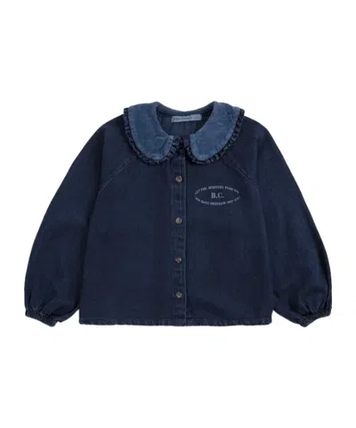 Bobo Choses Long-sleeve Denim Shirt In Red