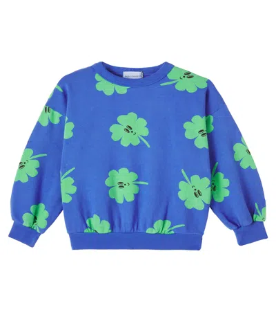Bobo Choses Kids' Lucky Clover Cotton Jersey Sweatshirt In Blue