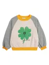 Bobo Choses Lucky Clover Ranglan Sweatshirt In Gray