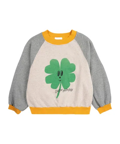 BOBO CHOSES LUCKY CLOVER RANGLAN SWEATSHIRT