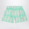 Bobo Choses Lucky Fish Aqua Green Shorts In Multicolor