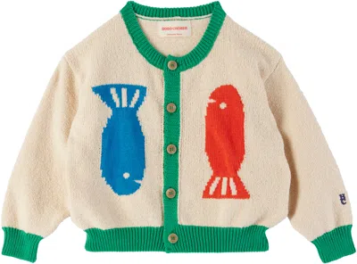 Bobo Choses Kids' Lucky Fish Cardigan In Nude