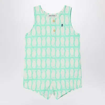 Bobo Choses Lucky Fish Print Water Romper For Unisex In Green