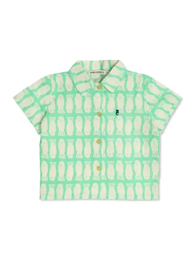 Bobo Choses Babies' Lucky Fish Shirt In Green