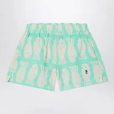 Bobo Choses Lucky Fish Unisex Mini Shorts In Green
