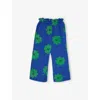 Bobo Choses Lue Lucky Clover-print Flared Cotton-jersey Joggers 2 In Blue