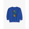 Bobo Choses Lue Roll The Dice Crewneck Cotton-jersey Sweatshirt 2 In Blue
