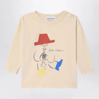 BOBO CHOSES MAGIC FLUTE PLAYER T-SHIRT IVORY