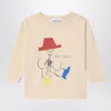 Bobo Choses Magic Flute Player T-shirt Ivory In White
