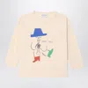 Bobo Choses Magic Flute Player T-shirt Ivory In White