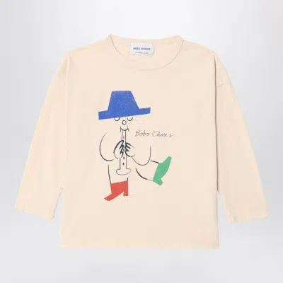 Bobo Choses Kids' Magic Flute Player T-shirt Ivory In White