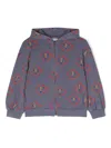 Bobo Choses Masks-print Zipped Hoodie In Purple