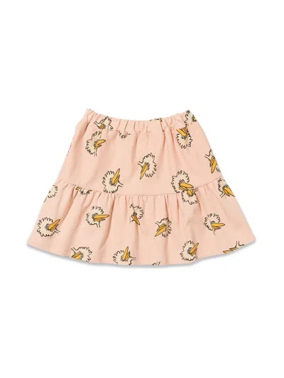 Bobo Choses Mini Birdie All Over Fleece Skirt In Pink