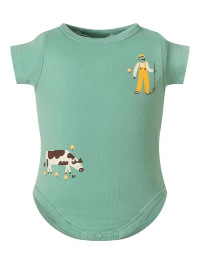 Bobo Choses Mini Bodysuit With Graphic Print In Green