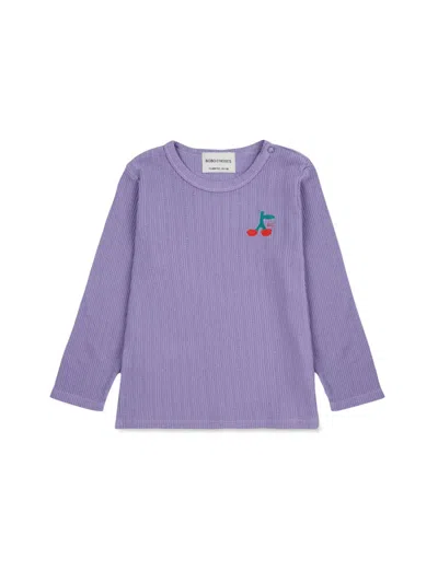 Bobo Choses Mini Cherry Long Sleeve Tight T-shirt In Purple