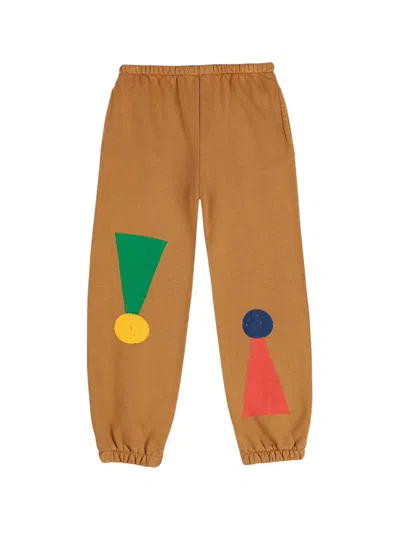 Bobo Choses Mini Chess Logo Pants For Boys In Brown