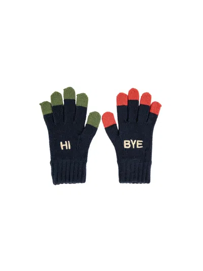 Bobo Choses Mini Colored Fingers Knit Gloves For Boys In Multicolour