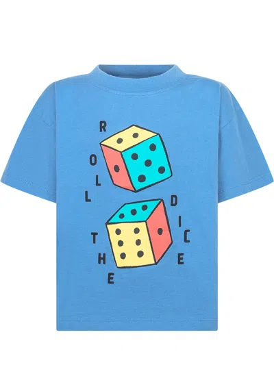 Bobo Choses Mini Creative Print T-shirt In Azzurro