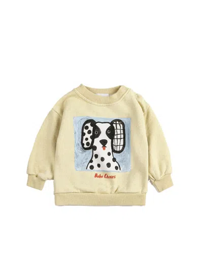 Bobo Choses Mini Dog Print Sweatshirt In Yellow