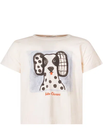 Bobo Choses Mini Dog Print Tee In Neutral