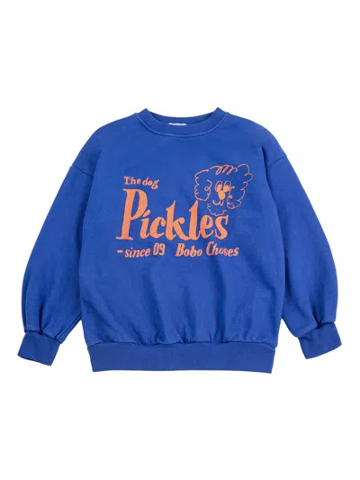 Bobo Choses Mini Dog Sweatshirt For Boys In Blue
