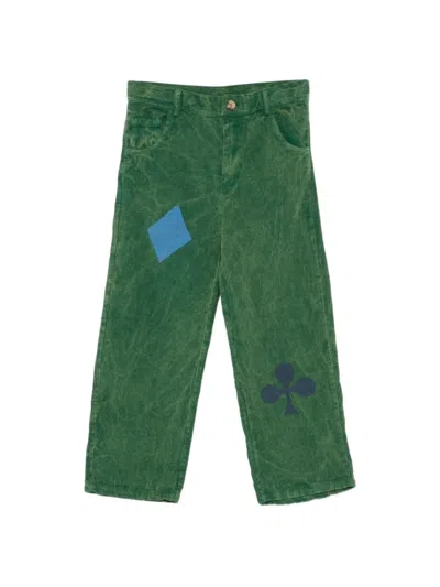 Bobo Choses Mini Figures Pants For Boys In Green