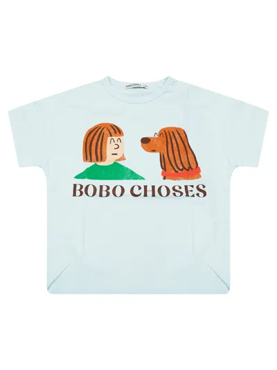 Bobo Choses Mini Friends In A Pickle T-shirt In Azzurro