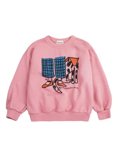 Bobo Choses Mini Friendship Sweatshirt For Girls In Pink